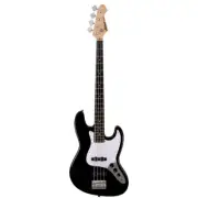 Aria STB-JB Series Electric Bass Guitar Black with White Pickguard