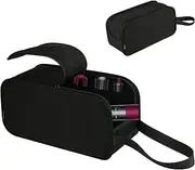 [Beautyflier] Travel Case for Dyson Airwrap Styler Attachments Hair Dryer Organizer Portable Anti-scratch Dustproof Protection Storage Bag with Hanging Strap, Black, Hair Dryer Case With Hanging Strap