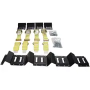 Wheel Chock Tie Down Kit Trailer Tire Straps System For ATV UTV Lawn Mower