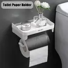 Storage Rack Toilet Paper Holder Tissue Box Shelf Roll/Draw Paper Dispenser