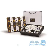 在飛比找momo購物網優惠-【KU.KU. 酷咕鴨】純真之瞳懶人包巾精緻彌月禮盒10件組