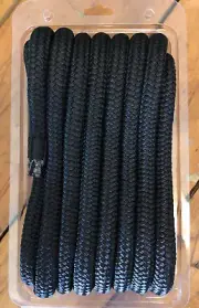 Seachoice Double Braided Boat Marine Nylon Dock Line Rope 5/8" x 20' Black 40461