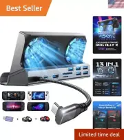 10-IN-1 Docking Station for Steam Deck OLED&ROG Ally X&Legion Go, Dual Coolin...
