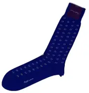 Ralph Lauren Purple Label Cotton and Nylon Socks Dots Blue Made in Japan