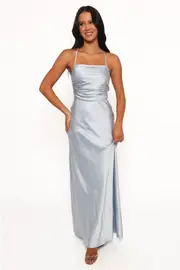 [PUP26] Lucienne Maxi Dress - Icy Blue S light blue