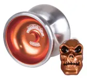 NEW DUNCAN Metal Drifter YoYo Yo Yo-Yo Yoyo - Orange with Skull Counterweight