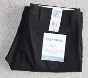 Men's DOCKERS Easy Khaki SLIM FIT Flat Front PANTS • 33x30 • BLACK
