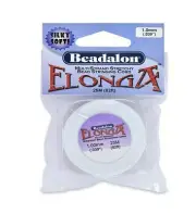 White ELONGA 1.0mm Multi-Strand Elastic Cord by Beadalon ~ 82ft (25m)