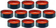 10 Piece D.X5 Soba Noodles, Black Brush Meuinai Vermilion, Condiment Dishes