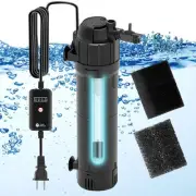 Aquarium Filter Fish Tank Filters Green Water Cleaning Filter Pump with Timer...