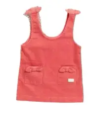 7 For All Mankind Solid Punch Pink Corduroy Jumper Toddler Dress 24mo #WS2