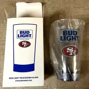 Bud Light Touchdown Glass San Francisco 49ers 24 fl oz. Bluetooth NFL Purdy Rice