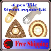 4pc Diamond Carbide Grout Oscillating Multi Tool Saw Blade For Grout line remove