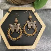 2.5” Bronze-tone Earring Set Bohemian Retro Drop Dangle New Free Ship B6157