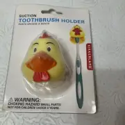 Kikkerland Chicken Toothbrush Holder Suction Cup NWT