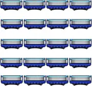 Pack of 20 Razor Blades, Replacement Blades for Gillet ProGlide5 Blades Manual Razor for Gentle Shaving, Cleaning Beard, Leg Hair