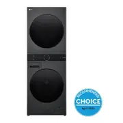 12/9kg WashTower Stacked Washer Dryer Black - WWT-1209B