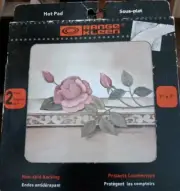 Vintage 1999 Range Kleen Insulated Hot Pads PINK ROSE Laurie Korsgaden
