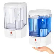 2 Pcs Automatic Soap Dispenser Touchless Sensor Hand Sanitizer Dispenser Wall Mo