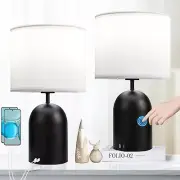 Bedroom Table Lamps Touch Control Bedside Lamps Set of 2 Dimmable Lamps for N...