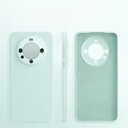 Phone Case Cover Bundles Compatible with Huawei Mate 60 Case,[Full Camera Protection] Silicone Shockproof Protective Full Covered Soft Gel Rubber Case Protective Cover with Anti-Scratch Soft Microfibe