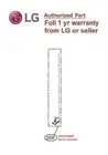LG GENUINE PART #ABH75799605 LG FRIDGE Button Assembly GF-V570MBL GF-V570MBLC