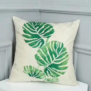 熱帶植物與花鳥系列棉麻抱枕腰枕套 枕頭套【BlueCat】【JI2176】
