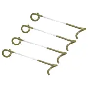 4pcs Camping Lantern Hook Hanger, Tent Lamp Hook Pole Hanger, Sandy Brown