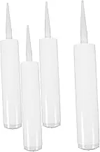 SHINEOFI 4Pcs Refillable Plastic Caulk Tubes Multifunctional Sealant Caulking Tube for Epoxy Latex and Custom Colors Lightweight Durable Design Easy to Use with Flow