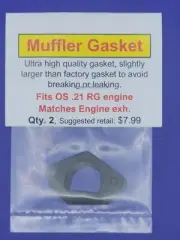 OS .21 RG Exhaust/Muffler Gasket 2 Pack NIP Matches Engine exh.