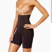 Spanx High-Waisted Mid-Thigh Shorts Black Size XL