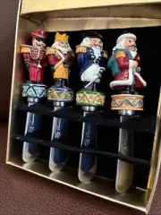 Christopher Radko Home For The Holidays Nutcracker Pate Knives Spreader Set Of 4