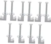 CHICAMPERA 10pcs Silver Aluminum Clamps for Truck Tool Box Mounting Secure Fit Tie Downs for Pickup Trucks Lightweight Durable Design Compatible with Various Models