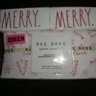 Rae Dunn 4 Pc Queen Sheet Set "Merry" Christmas Print