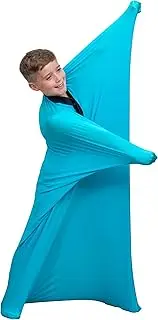Special Supplies Sensory Body Sock Full-Body Wrap to Relieve Stress, Stretchy, Breathable Cozy Sensory Sack for Boys, Girls, Blue, Medium 47"x27"