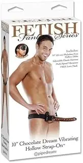 Fetish Fantasy 10-Inch Choco Dream Vib Hollow Strap, Brown