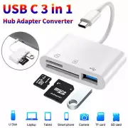 USB C to SD TF Card Reader Type C Hub Adapter for MacBook Camera Android Linux