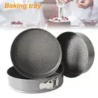 Round Cake Tin Mold Non Stick Coated Spring Form Loose Base Baking Pan Tray AU