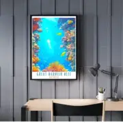 Great Barrier Reef Australia, Coral Reef 50x70cm Poster Premium Quality