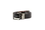 Geoffrey Beene Leather Rev Brushed Buckle Belt Accessory Reversible Black/Brown