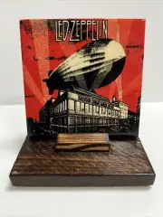LED ZEPPELIN Mothership Decorative Ceramic Tile Coasters And Rustic Wood Stand