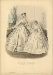 LAURE NOEL Journal des Demoiselles II 11" x 8" Lithograph 1863 Renaissance