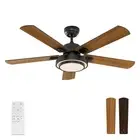 Indoor Ceiling Fan with Lights Remote Control 52 Inch 6 Speed Reversible DC M...