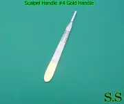 Scalpel Handle #4 With Gold Plated Surgical Dental Veterinary Instruments