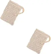 MUSISALY 2sets Foaming Net Soap Net Pouch Sack Drawstring Closure Quick Dry Efficient Cleaning 5pcs*2