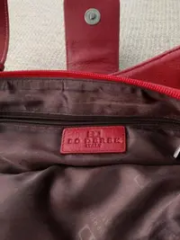 在飛比找Yahoo!奇摩拍賣優惠-義大利 Bo Derek 真皮紅色肩背包 手提包