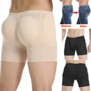 Men's Butt Lifter Padded Brief Hip Boxer Underwear Booty Enhancer Slim Shapewear