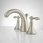 Dalles Widespread Gooseneck Bathroom Faucet - POP-UP DRAIN Brushed Nickel