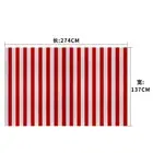 Red and White Striped Party Tablecloth Christmas Table Setting