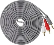 TIDTALEO Long-Lasting Audio Speaker Wire 3.5mm Av Splitter Cable Versatile Car Amplifier Cable Stable Signal Transmission